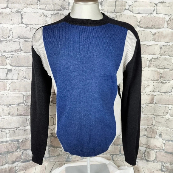 Vintage Levi's SilverTab Wool Crewneck Pullover Sweater Royal Blue Size Medium - Picture 4 of 13